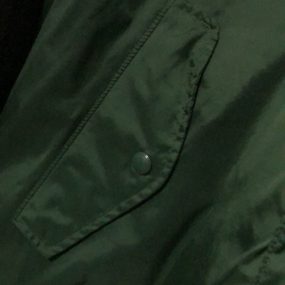 EUC RL POLO Snap Front WindBreaker-Green/Tan-Sz S-Nylon Lined-Detachable Hood - Picture 5 of 14
